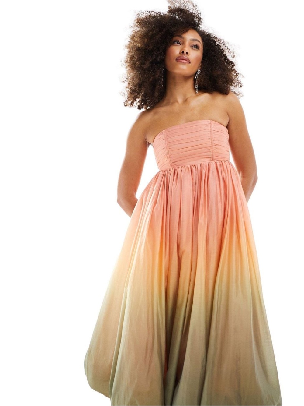 & Other Stories Bustier Bubble Midi Dress